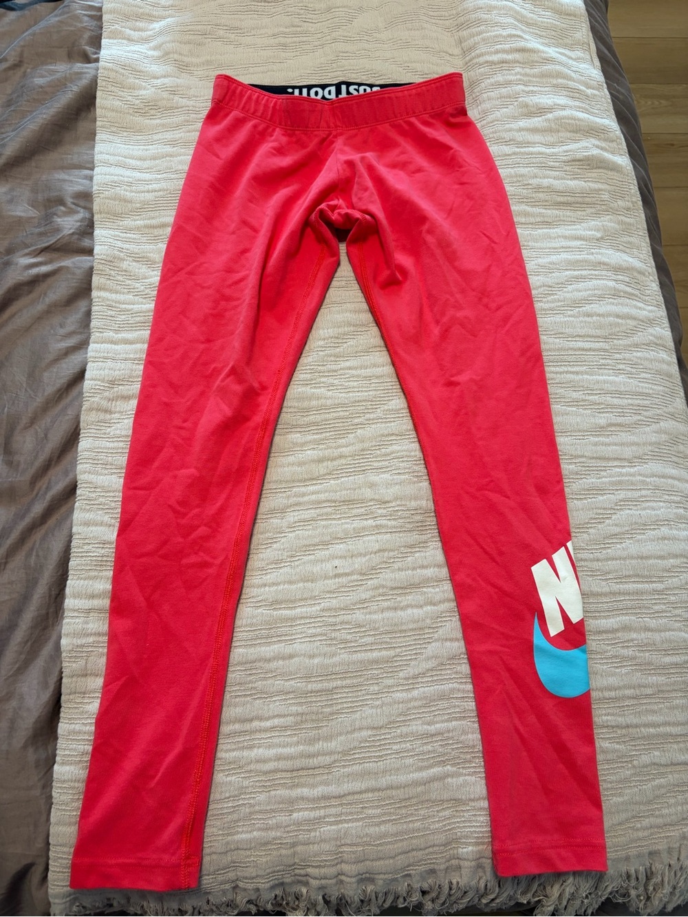 Nike Kids Bright Red Logo Leggings